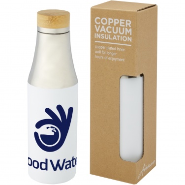 Logotrade promotional gift image of: Hulan 540 ml copper vacuum insulated stainless steel bottle with bamboo lid