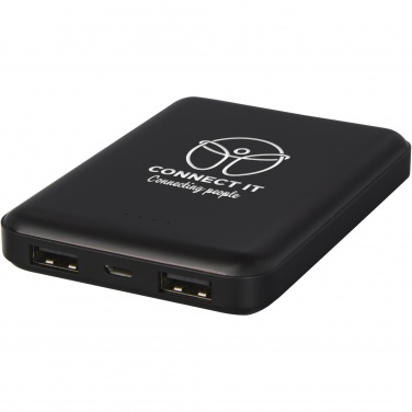 Logo trade advertising products image of: Gleam 5000 mAh ultra slim light-up power bank