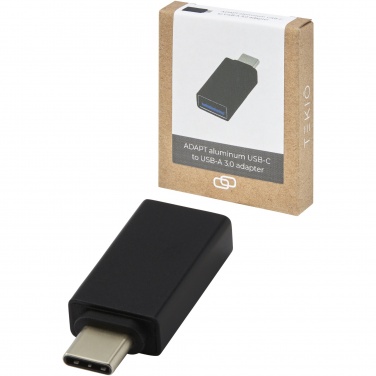 Logo trade promotional item photo of: ADAPT aluminum USB-C to USB-A 3.0 adapter