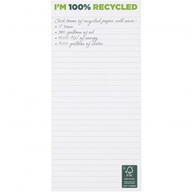 Logo trade promotional item photo of: Desk-Mate® 1/3 A4 recycled notepad
