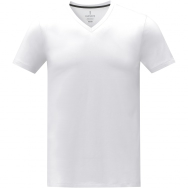 Logo trade corporate gifts image of: Somoto short sleeve men's V-neck t-shirt 