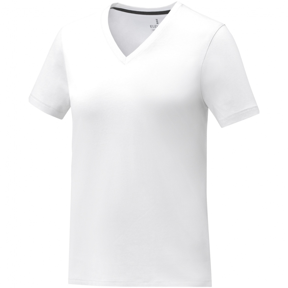 Logo trade promotional gifts image of: Somoto short sleeve women's V-neck t-shirt 