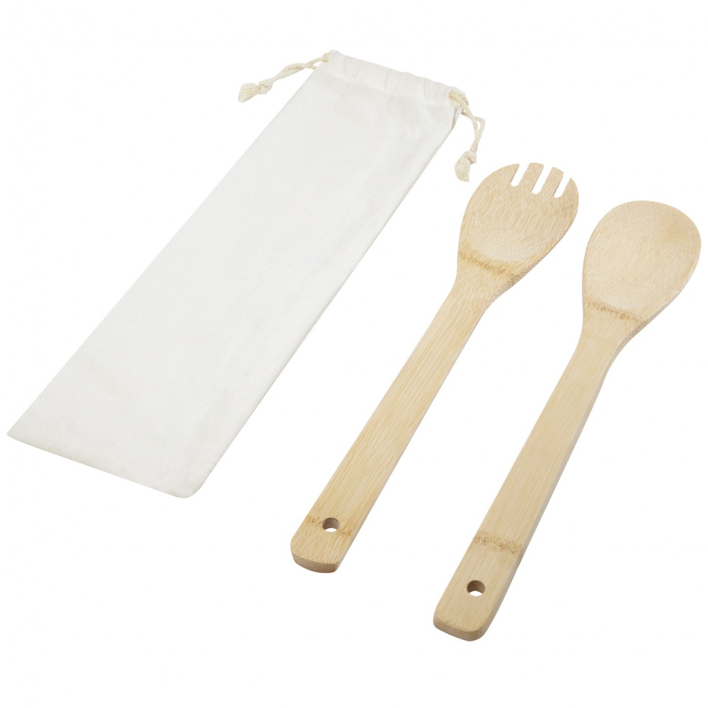 Logotrade corporate gifts photo of: Endiv bamboo salad spoon and fork
