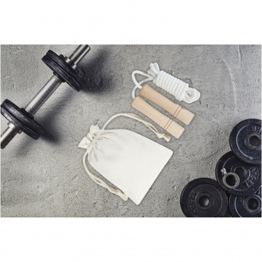 Logotrade promotional merchandise picture of: Denise wooden skipping rope in cotton pouch