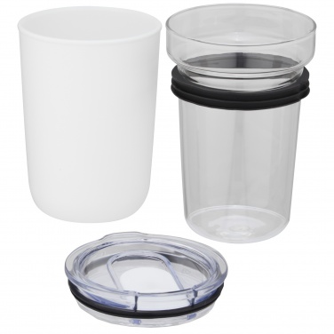 Logo trade promotional merchandise picture of: Bello 420 ml glass tumbler with recycled plastic outer wall