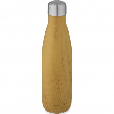 Logo trade corporate gifts image of: Cove 500 ml vacuum insulated stainless steel bottle with wood print