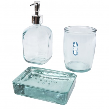 Logotrade promotional merchandise photo of: Jabony 3-piece recycled glass bathroom set