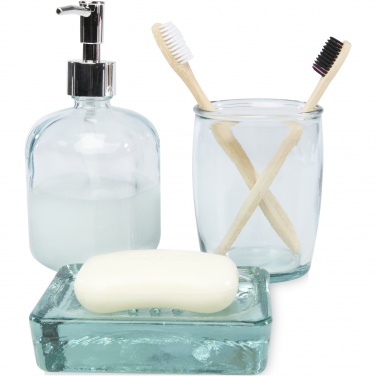 Logotrade business gift image of: Jabony 3-piece recycled glass bathroom set