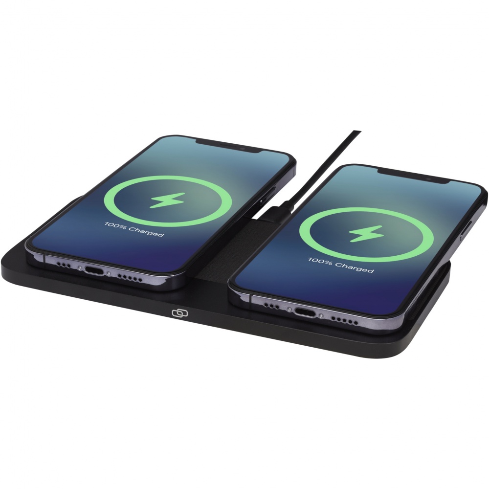 Logotrade advertising products photo of: Hybrid 15W premium dual wireless charging pad