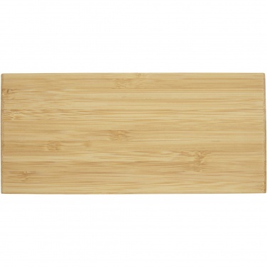 Logo trade promotional merchandise image of: Minata bamboo wireless charger with clock