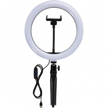 Logotrade advertising product picture of: Studio ring light for selfies and vlogging with phone holder and tripod