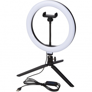 Logotrade advertising product image of: Studio ring light for selfies and vlogging with phone holder and tripod
