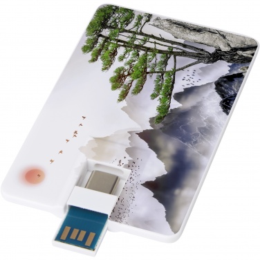Logotrade promotional gifts photo of: Duo slim 32GB USB drive with Type-C and USB-A 3.0