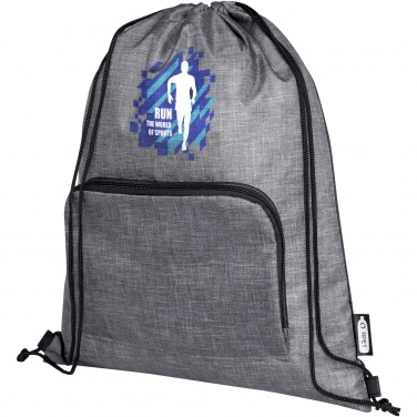 Logo trade promotional merchandise picture of: Ash recycled foldable drawstring bag 7L