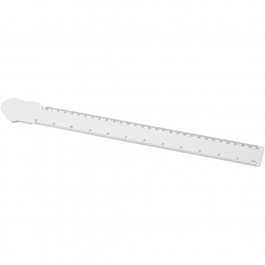 Logotrade promotional product image of: Tait 30cm heart-shaped recycled plastic ruler