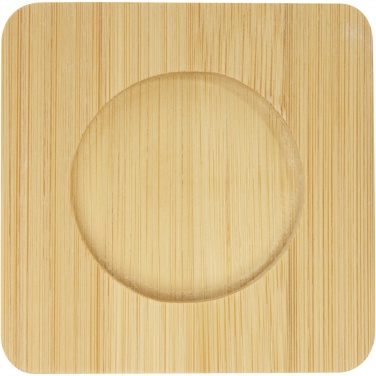 Logo trade promotional merchandise image of: Manti 2-piece 100 ml double-wall glass cup with bamboo coaster 