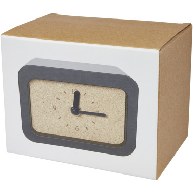 Logo trade corporate gifts image of: Momento wireless limestone charging desk clock