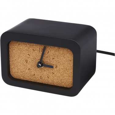 Logo trade advertising products image of: Momento wireless limestone charging desk clock
