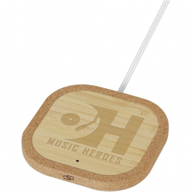 Logo trade promotional merchandise photo of: Cerris 15W cork wireless charging pad