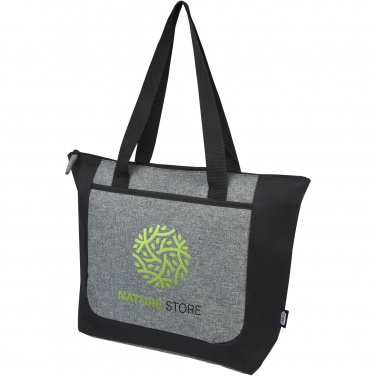 Logo trade advertising products picture of: Reclaim GRS recycled two-tone zippered tote bag 15L