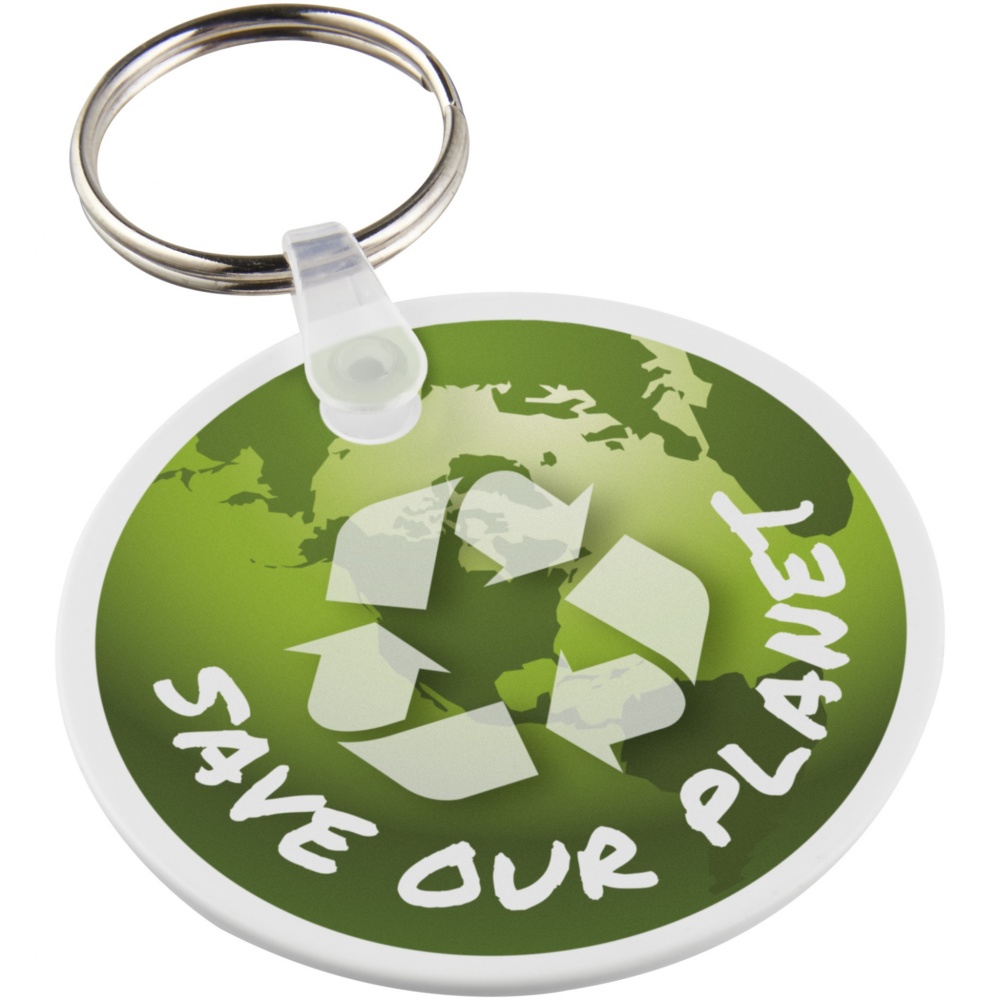 Logotrade corporate gift image of: Tait circle-shaped recycled keychain