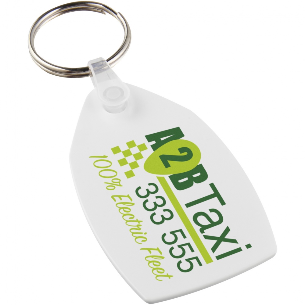Logotrade promotional item picture of: Tait rectangular-shaped recycled keychain
