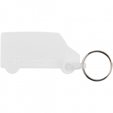 Logo trade promotional merchandise picture of: Tait van-shaped recycled keychain