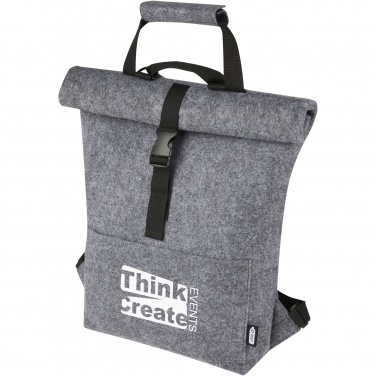 Logotrade promotional giveaway picture of: Felta GRS recycled felt roll-top bike bag 13L
