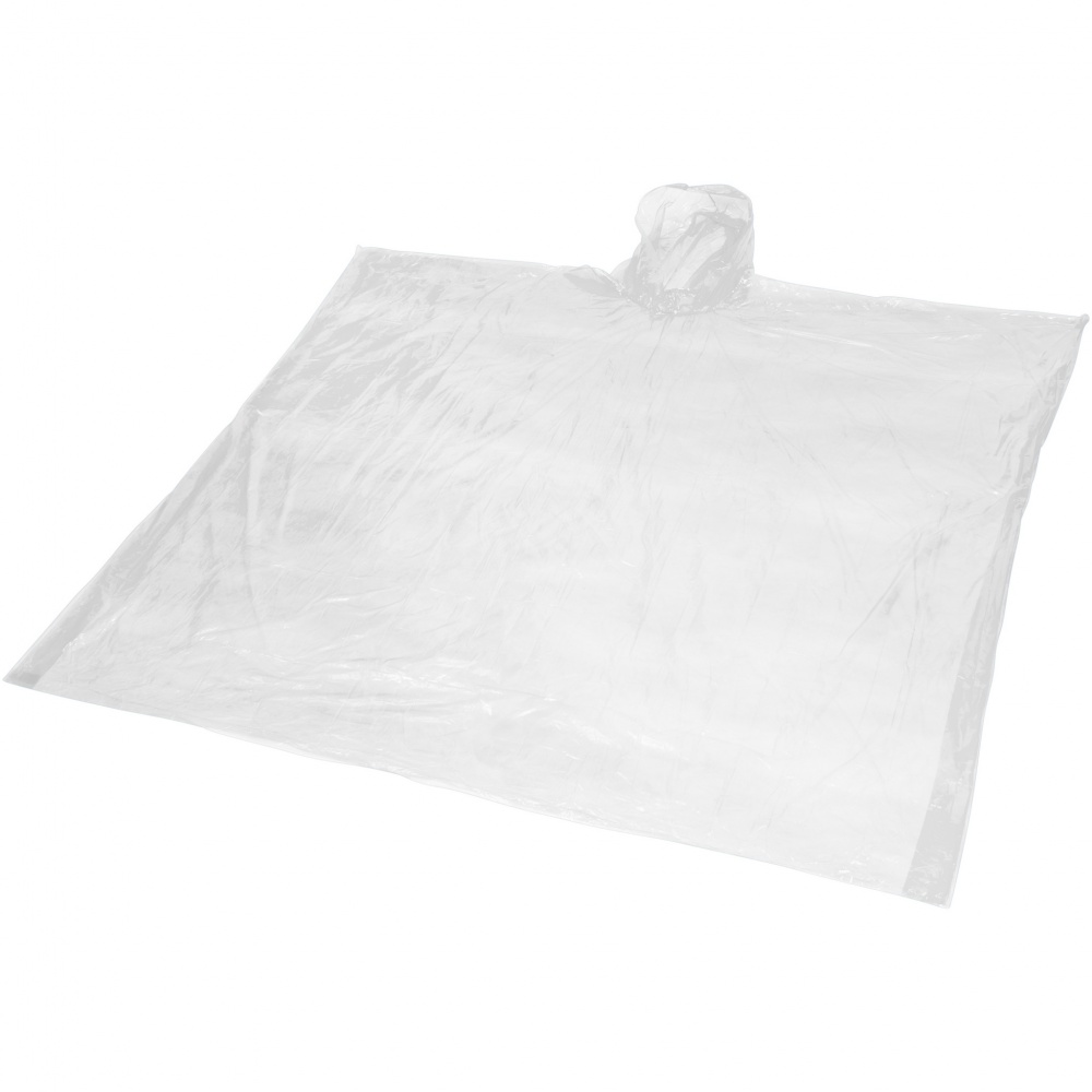 Logo trade advertising products picture of: Mayan recycled plastic disposable rain poncho with storage pouch