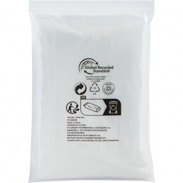 Logo trade promotional gift photo of: Mayan recycled plastic disposable rain poncho with storage pouch