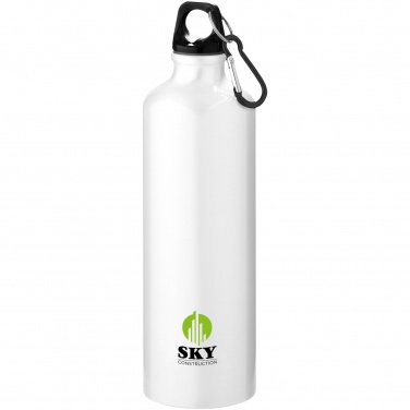 Logo trade promotional giveaways image of: Oregon 770 ml RCS certified recycled aluminium water bottle with carabiner