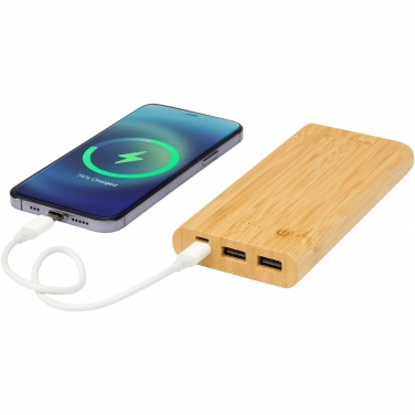 Logo trade promotional giveaway photo of: Tulda 10.000 mAh bamboo power bank