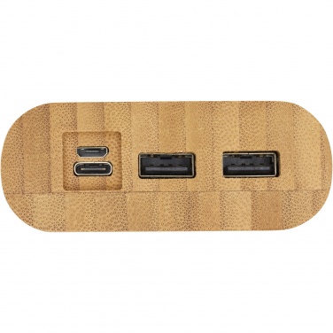 Logo trade promotional items image of: Tulda 20.000 mAh bamboo power bank