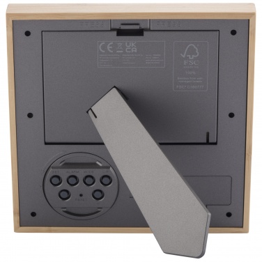 Logo trade promotional gift photo of: Sasa bamboo photo frame with thermometer