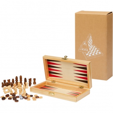 Logo trade promotional products image of: Mugo 3-in-1 wooden game set