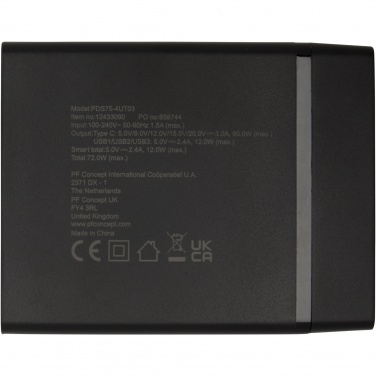 Logo trade advertising product photo of: ADAPT 72W recycled plastic PD power station