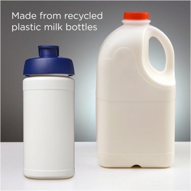 Logotrade promotional product picture of: Baseline 500 ml recycled sport bottle with flip lid