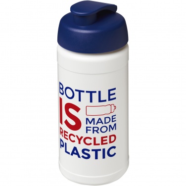 Logo trade promotional giveaways picture of: Baseline 500 ml recycled sport bottle with flip lid