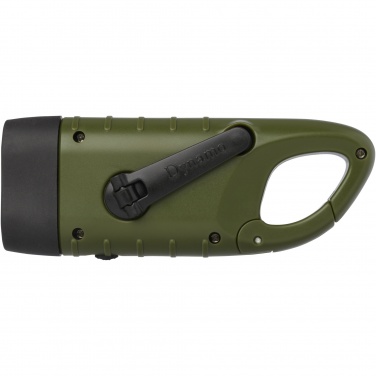 Logotrade business gift image of: Helios recycled plastic solar dynamo flashlight with carabiner