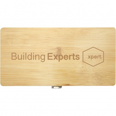Logo trade promotional merchandise image of: Rivet 19-piece bamboo/recycled plastic tool set