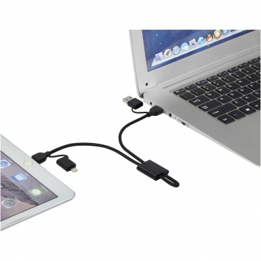 Logo trade promotional merchandise image of: Connect 6-in-1 RCS recycled aluminium 45W quick charge & data transfer cable