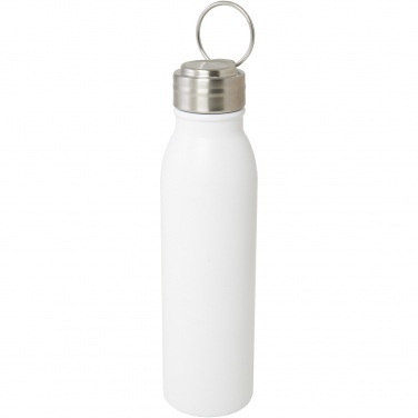 Logo trade corporate gifts picture of: Harper 700 ml RCS certified stainless steel water bottle with metal loop