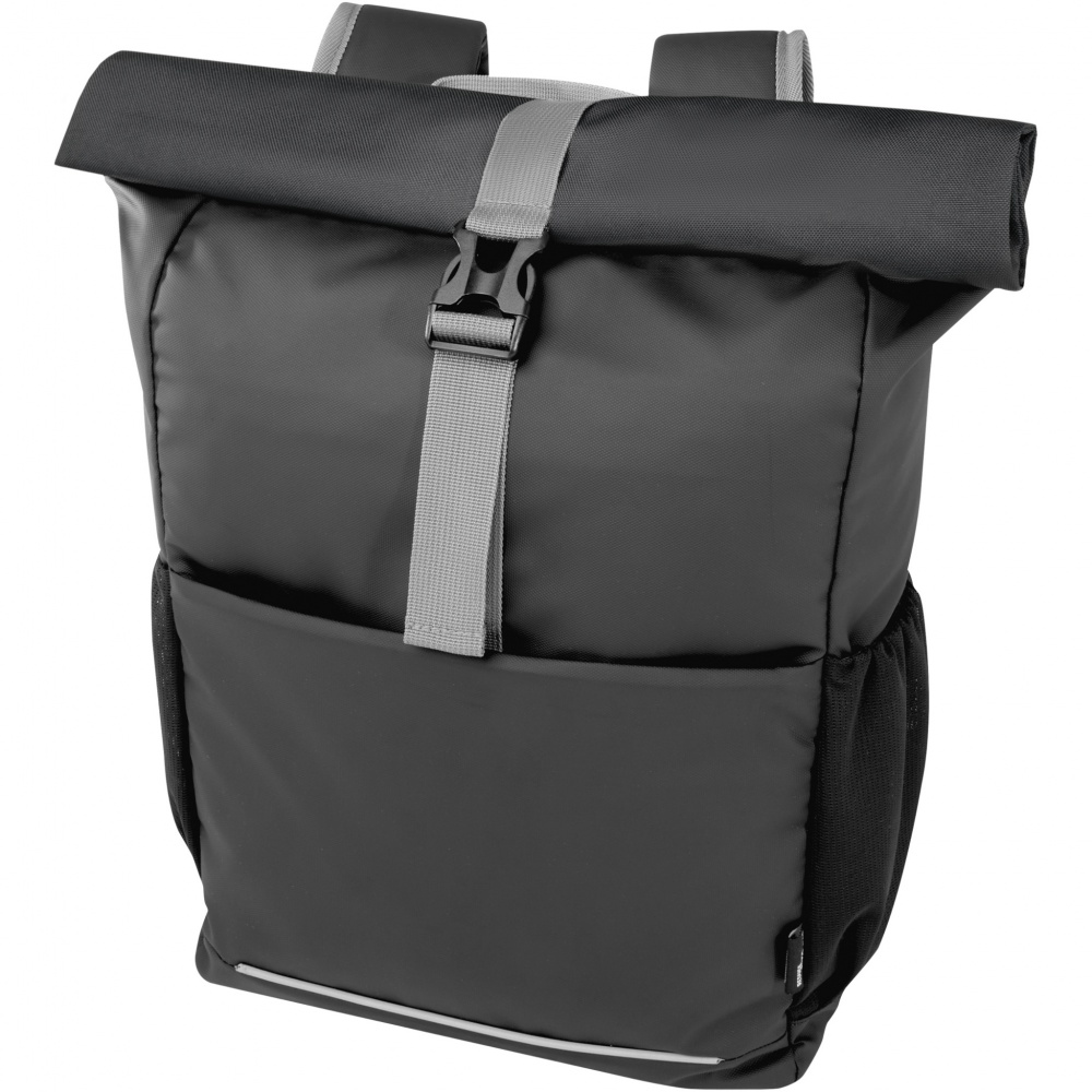 Logotrade promotional product image of: Aqua 15" GRS recycled water resistant roll-top bike bag 20L