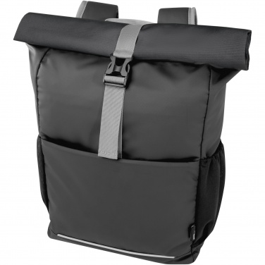 Logotrade corporate gift picture of: Aqua 15" GRS recycled water resistant roll-top bike bag 20L