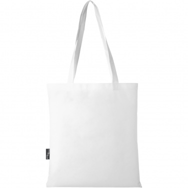 Logo trade promotional gifts image of: Zeus GRS recycled non-woven convention tote bag 6L