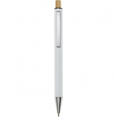 Logo trade promotional giveaways image of: Cyrus recycled aluminium ballpoint pen (blue ink)
