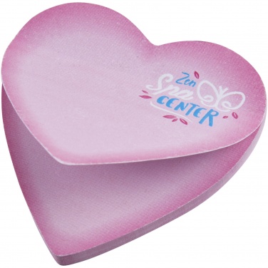 Logotrade corporate gift image of: Sticky-Mate® heart-shaped recycled sticky notes