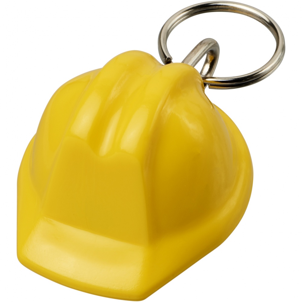 Logotrade promotional item image of: Kolt hard hat-shaped recycled keychain