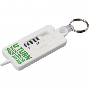 Logo trade corporate gift photo of: Kym recycled tyre tread check keychain