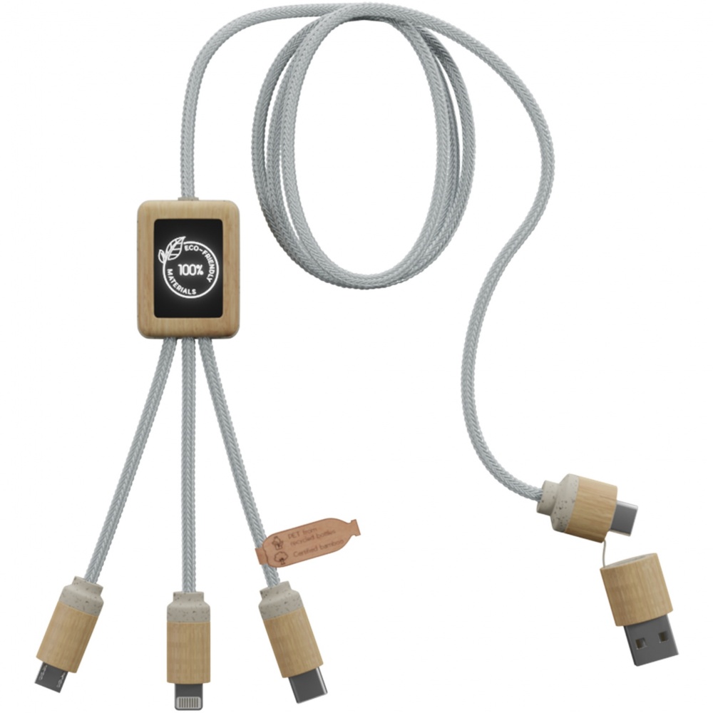 Logo trade promotional gifts image of: SCX.design C49 5-in-1 charging cable